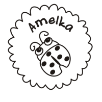 Drewniany stempel  imienny - pieczątka BIEDRONKA