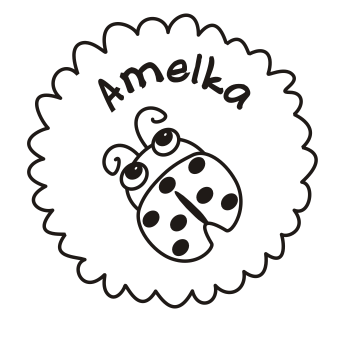 personalizowany stempel z biedronką