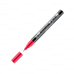 Czerwony marker lakierowy - końcówka  0,8 mm