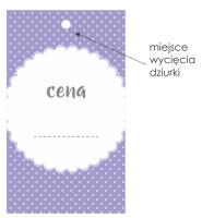 Etykiety / Cenówki POLKA DOT LAWENDA skomponuj własną etykietę