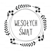 Stempel świąteczny  z gałązkami