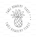 ex libris stempel z ananasem