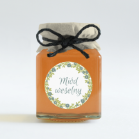 Naklejki /  etykietki na słoiczki z miodem SPRING GARDEN BLUE
