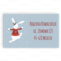 Świąteczne naklejki adresowe - WINTER WOODLAND