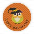 naklejki na halloween z sową