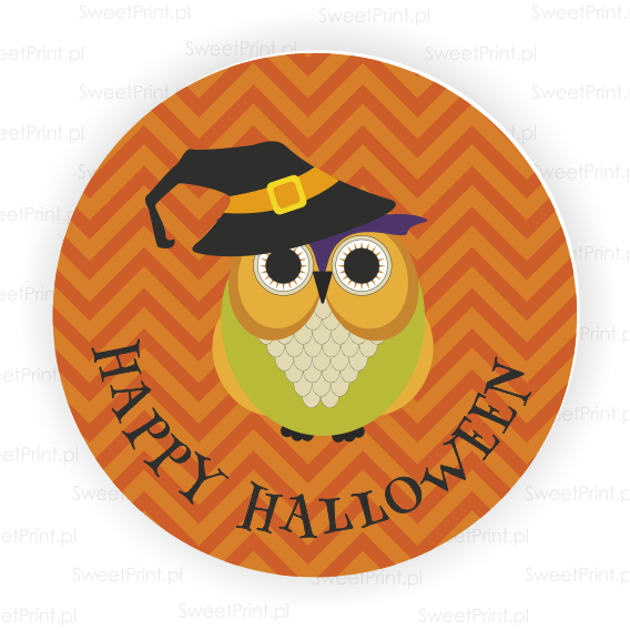naklejki na halloween z sową