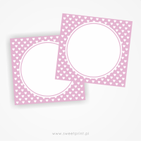 Mini kartki / bileciki do wydruku - PINK LOVE