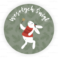 Personalizowane naklejki świąteczne - WINTER WOODLAND