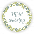 naklejki na miód weselny