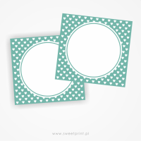Mini kartki / bileciki do wydruku - MINT LOVE