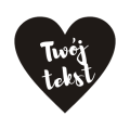 personalizowana pieczątka serce z twoim napisem