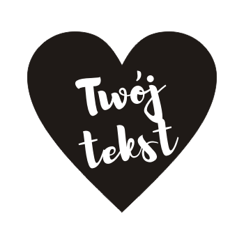 personalizowana pieczątka serce z twoim napisem