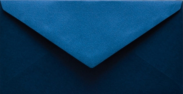 niebieska błyszcząca koperta DL metalizowana do zaproszeń slubnych