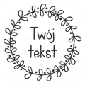 personalizowany stempel z wiankiem