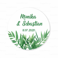 Naklejki ślubne TROPICAL personalizowane