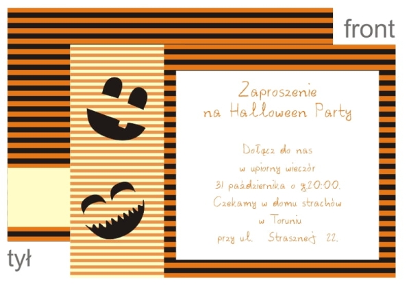 wesołe zaproszenia na halloween