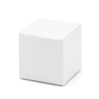 Białe pudełeczko na prezenciki 5x5x5 cm 