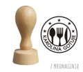 stempel na zamówienie  personalizowany ze sztućcami