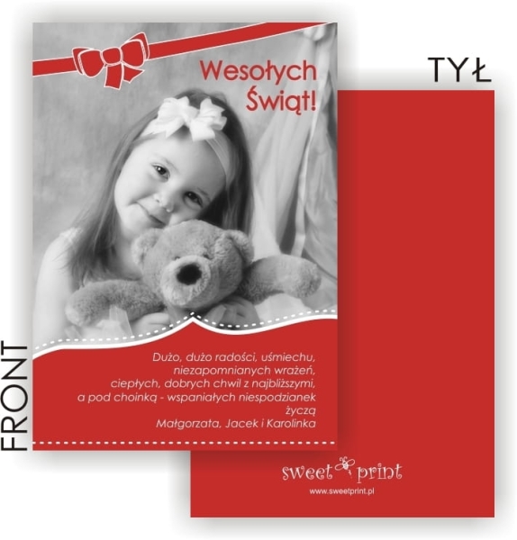 Personalizowane kartki na Boże Narodzenie - SweetPrint.pl