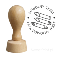 stempel z motywem kredek