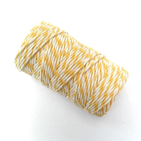 Sznurek bawełniany  BAKERS TWINE biało - żółty