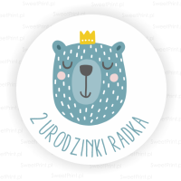 Personalizowane naklejki dla dzieci - BEAR KING