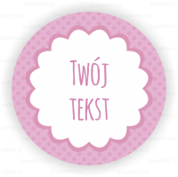 Personalizowane naklejki w kropeczki - RÓŻOWE