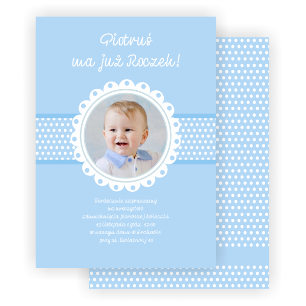personalizowane zaproszenia na roczek dla chłopca