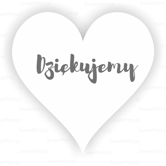 naklejki serca z napisem dziękujemy