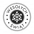 stempel drewniany wesołych świąt