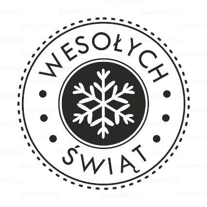 stempel drewniany wesołych świąt