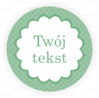 Personalizowane naklejki w kropeczki - ZIELONE