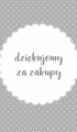 wizytówka etykieta drukowana do oznaczania produktów handmade / dziękujemy za zakupy