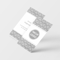 Personalizowane wizytówki / etykiety  TRÓJKĄTY - szare