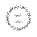 personalizowana pieczątka z wiankiem z liści