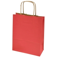 Torba / torebka  papierowa CZERWONA 22x18 cm