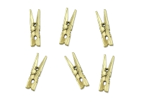Klamerki metalizowane - złote - 3 cm / 20 szt