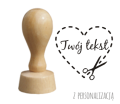 personalizowany stempel z sercem
