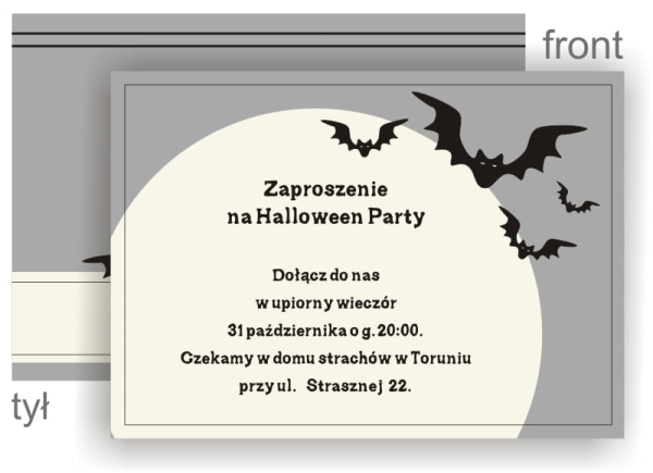 personalizowane zaproszenia na halloween
