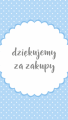 wizytówka etykieta drukowana do oznaczania produktów handmade / dziękujemy za zakupy
