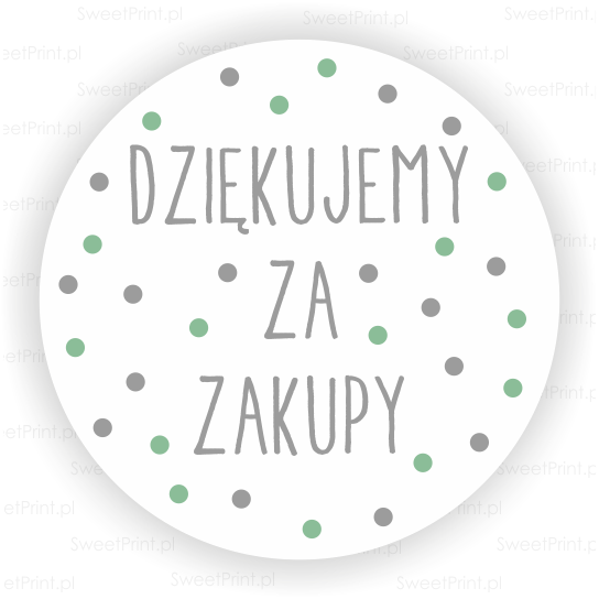 naklejki z napisem dziękujemy za zakupy