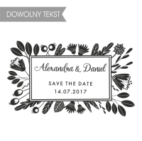 Stempel ślubny - WIZYTÓWKA KWIATY