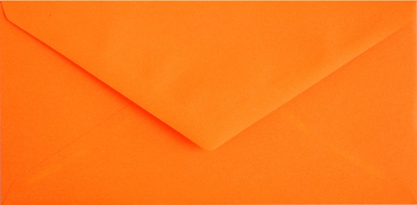Pomarańczowa, prostokątna koperta 8x16 cm będzie idealna do kartek i zaproszeń, listów i innych niespodzianek na każdą okazję - SweetPrint.pl