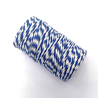 Sznurek bawełniany BAKERS TWINE  biało - niebieski