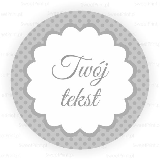 personalizowane naklejki w kropeczki