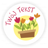 Personalizowane naklejki - KWIATKI