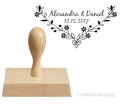 personalizowany stempel  ślubny  adresownik do kopert
