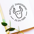 pieczątki ze znakami zodiaku - byk