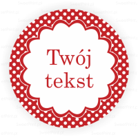 Personalizowane naklejki w kropeczki - CZERWONE