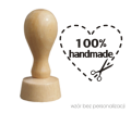 stempel serce 100% handmade